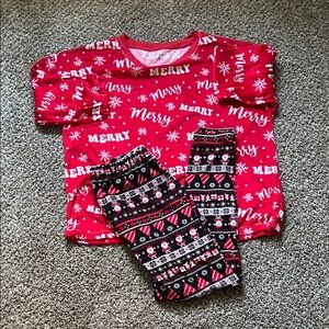Festive Red Teen Pajamas Set